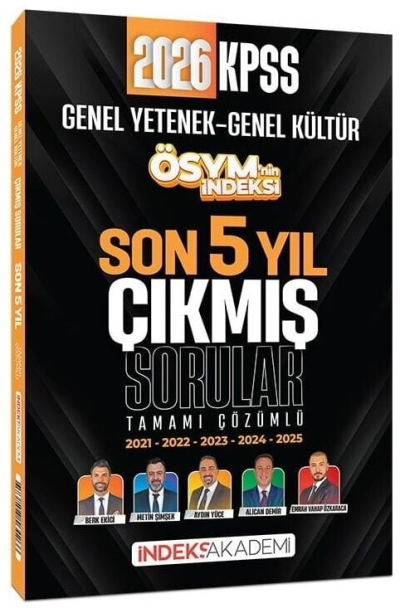 2026 KPSS Genel Yetenek Genel Kültür ÖSYM nin İndeksi Çıkmış Sorular Son 5 Yıl Çözümlü İndeks Akademi Yayıncılık Fotokopinci -