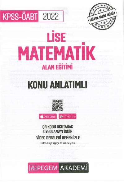 LİSE MATEMATİK ALAN EĞİTİMİ KONU ANLATIMLI Fotokopinci -