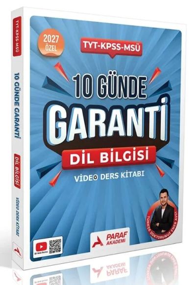 2027 TYT Dil Bilgisi Türkçe Doktorunuz 10 Günde Garanti Video Ders Kitabı Paraf Akademi Fotokopinci -