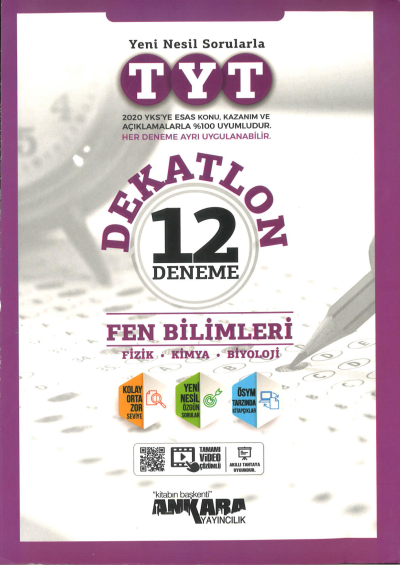 TYT Fen Bilimleri Dekatlon 12 Deneme Fotokopinci -