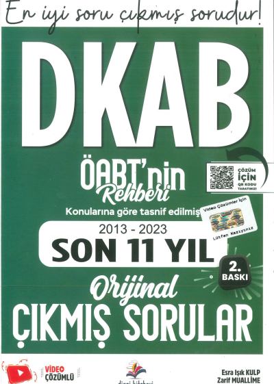 DKAB ÖABT'NİN REHBERİ 2013-2023 ORJİNAL ÇIKMIŞ SORULAR Fotokopinci -