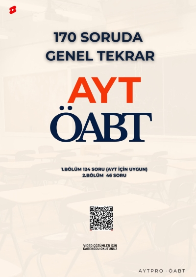 BilgeMatics Hüseyin Hoca ÖABT Matematik 170 Soruda Tekrar (AYT İçin Uygun) Fotokopinci -